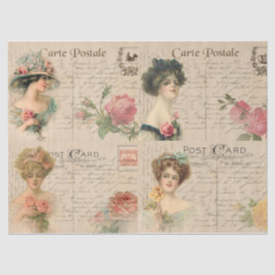 Papier Mousseline Dames victoriennes Mode Découpage Artisanat/Envelo