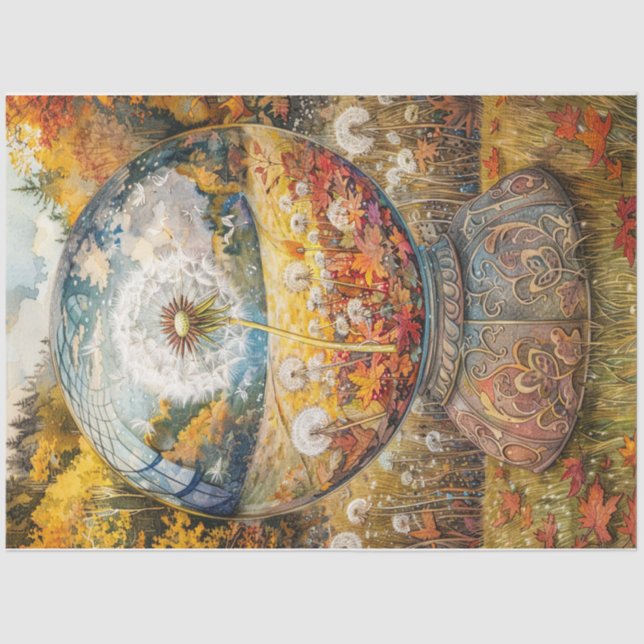 Papier Mousseline Dandelion Globe (Recto)