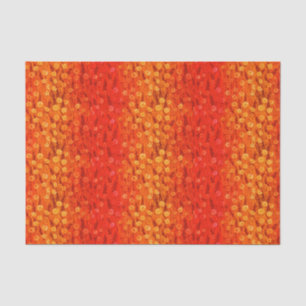 Papier Mousseline Dandelions Field Fleurs été Rouge Orange Ombre