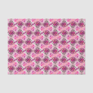 Papier Mousseline Dans L'Art Motif Géométrique Rose Du Milieu Du Siè