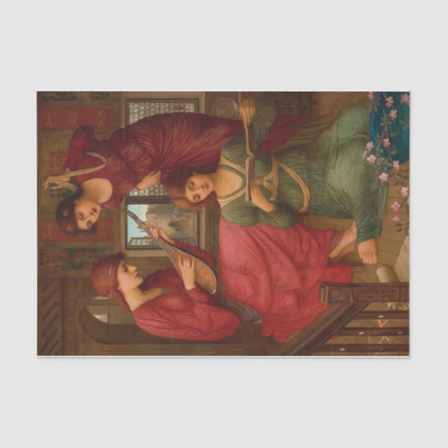 Papier Mousseline Dans les jours d'or par John Melhuish Strudwick (Recto)