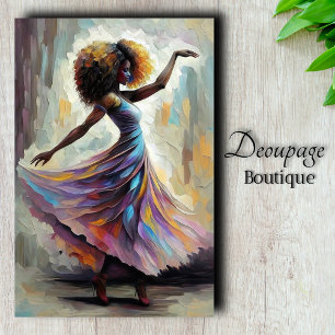 Papier Mousseline Danse Arc-en-ciel Esprit Joyeux en Mouvement Décou