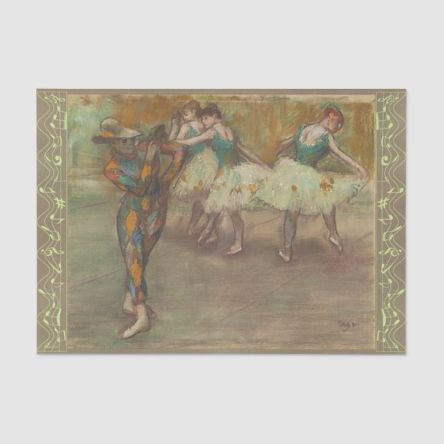 Papier Mousseline Danse Arlequin, Degas (Recto)
