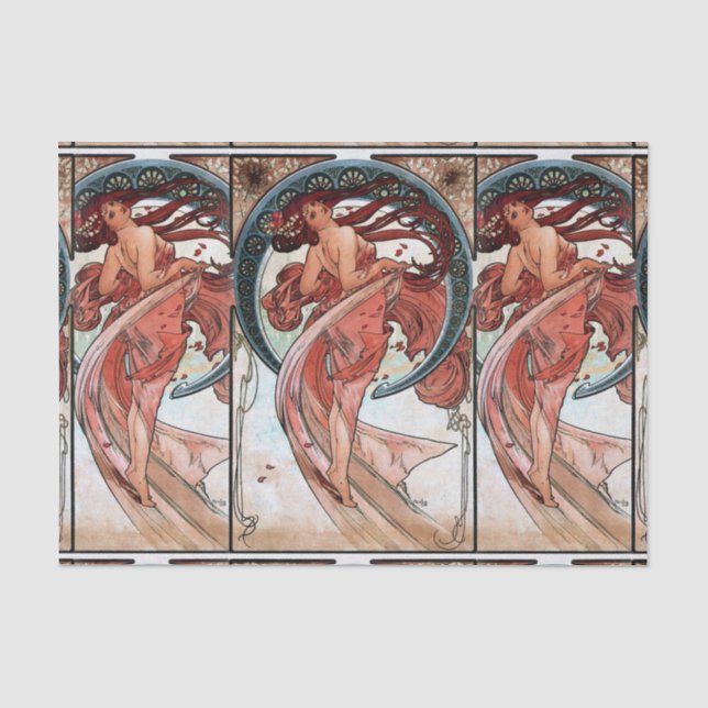 Papier Mousseline Danse d'Alfons Mucha 1898 (Recto)