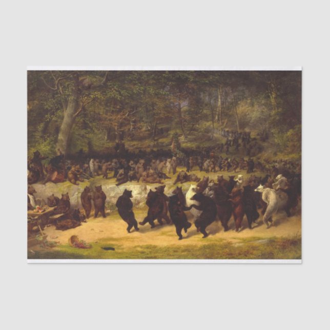 Papier Mousseline Danse de l'ours par William Holbrook Beard (Recto)