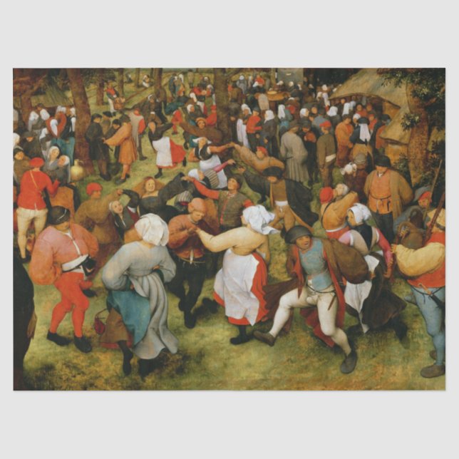 Papier Mousseline Danse Mariage de Bruegel l'Ancien (Recto)