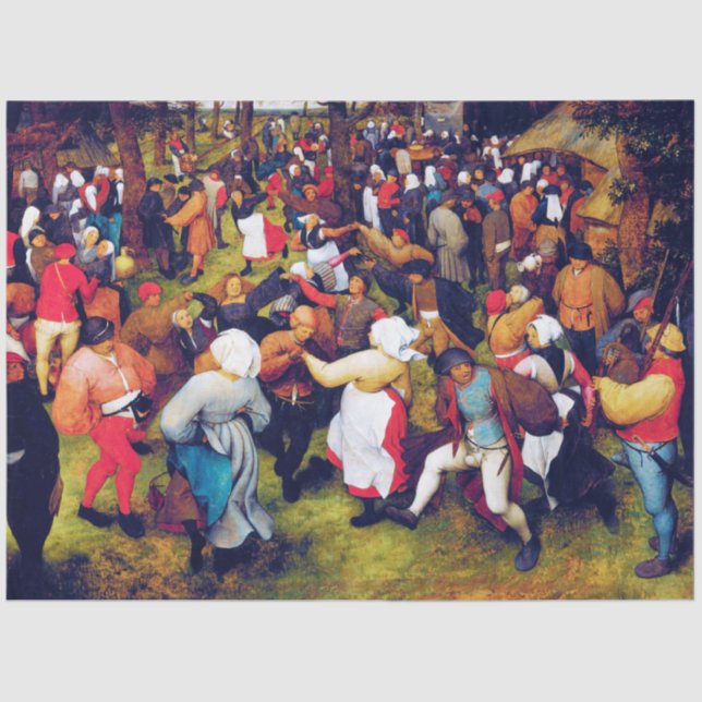 Papier Mousseline Danse Mariage, Pieter Bruegel (Recto)