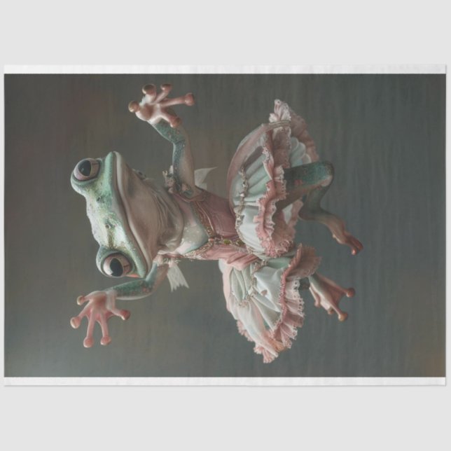 Papier Mousseline Danser Whimsical Frog Decoupage (Recto)