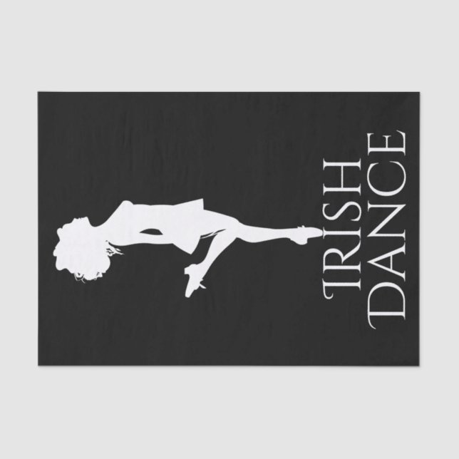 Papier Mousseline Danseur irlandais hard Shoe noir et blanc danse (Recto)