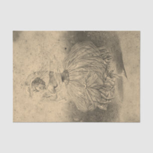 Papier Mousseline Danseur vintage