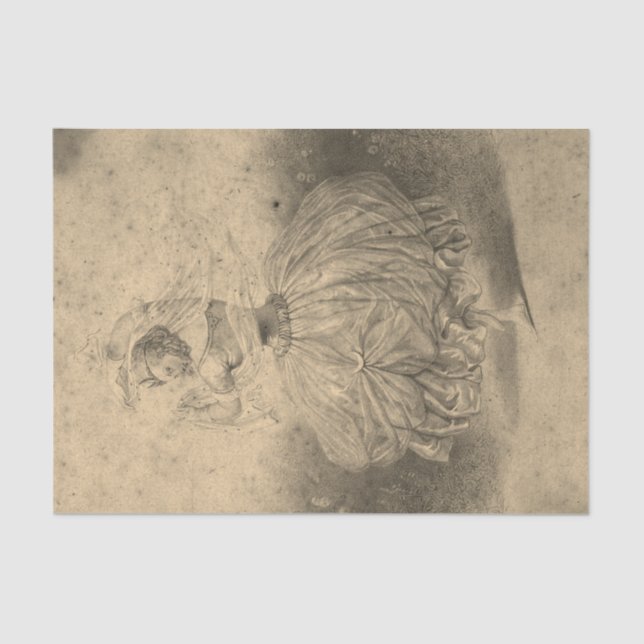 Papier Mousseline Danseur vintage (Recto)