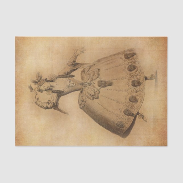 Papier Mousseline Danseur vintage (Recto)