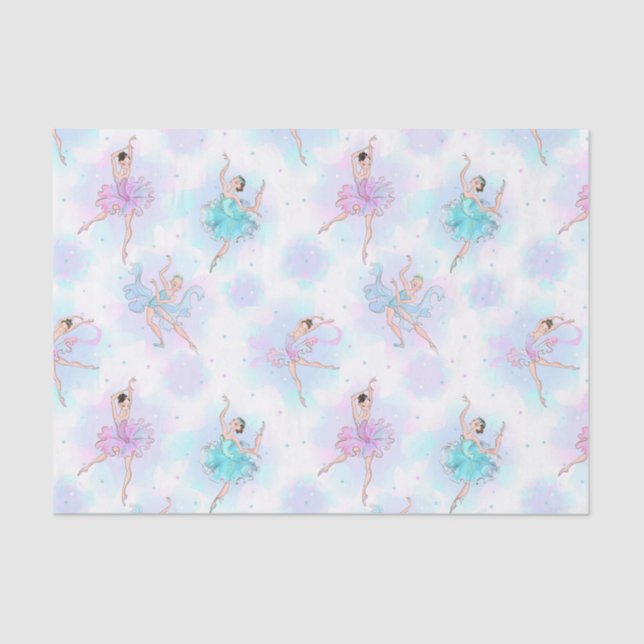 Papier Mousseline Danseurs de ballet Pastel (Recto)