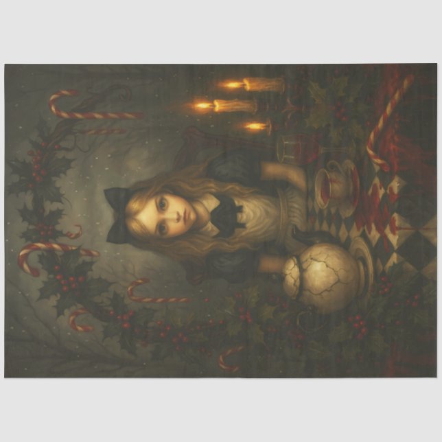 Papier Mousseline Dark Christmas Tea Party | Gothic Alice Holiday  (Recto)