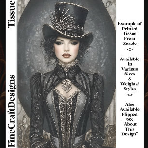 Papier Mousseline Dark Steampunk Lady Ringmaster DN7L Découpage