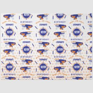 Papier Mousseline Dart Gun Bataille War Boys Anniversaire Nom du gar