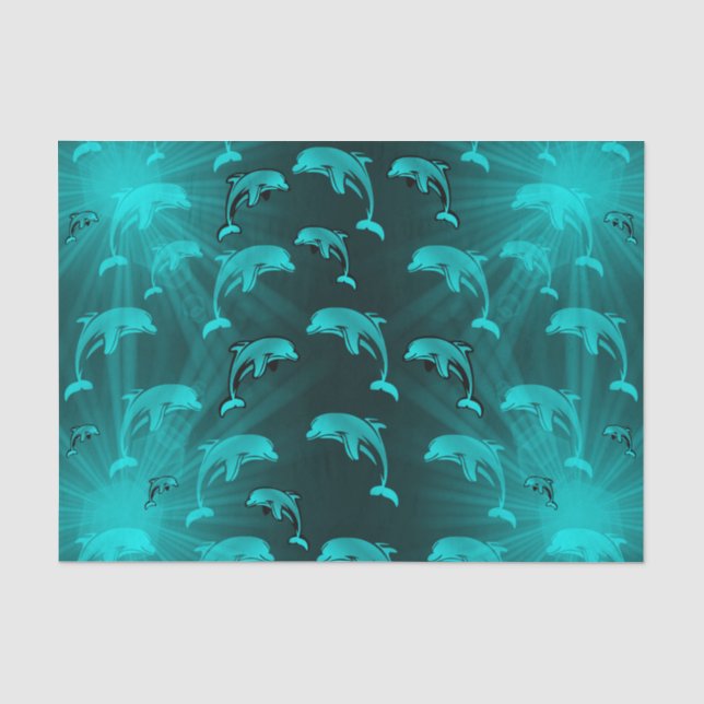 Papier Mousseline dauphin, poisson, nature, aquatique, design, belle (Recto)
