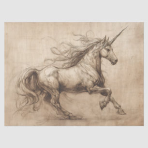 Papier Mousseline DaVinci Unicorn croquis