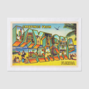 Papier Mousseline Daytona Beach Florida FL Grande Lettre Carte posta