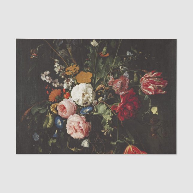 Papier Mousseline de Heem peinture de vase de fleurs (Recto)
