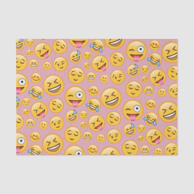 Papier Mousseline De rire motif bruyant (lol) d'Emoji (Recto)