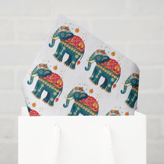 Papier Mousseline Décor du Festival hindou (Sac cadeau)