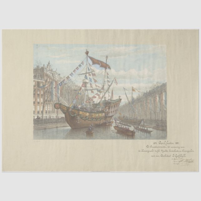 Papier Mousseline Décorations sur papier décolpage Herengracht (Recto)