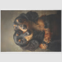 Découpage 2 Chiens de Dachshund Accrochage