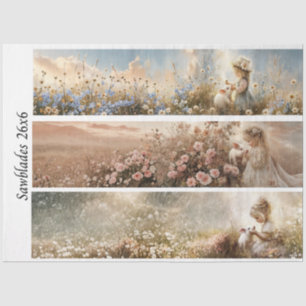 Papier Mousseline Découpage 3 conceptions Fille de ferme & Scies à m