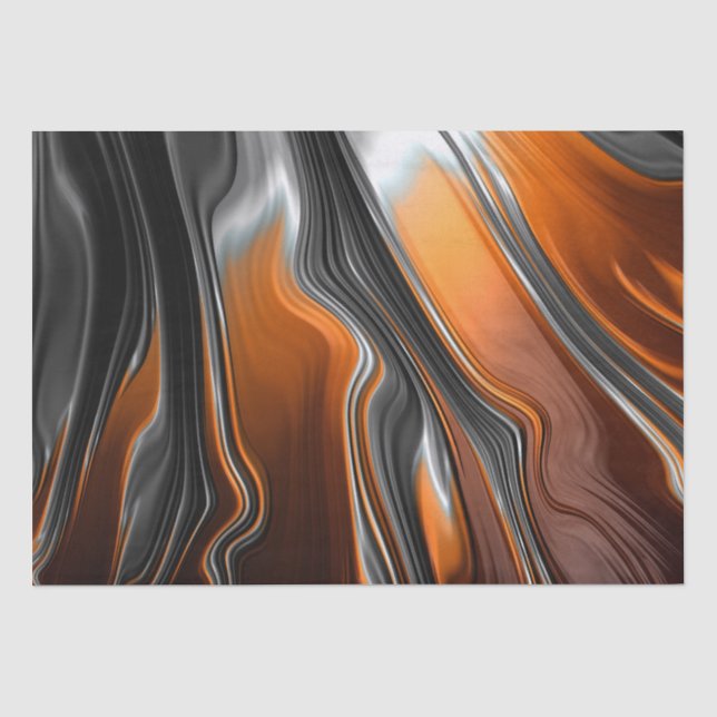 Papier Mousseline Découpage abstrait chromo-orange étonnant (Recto)