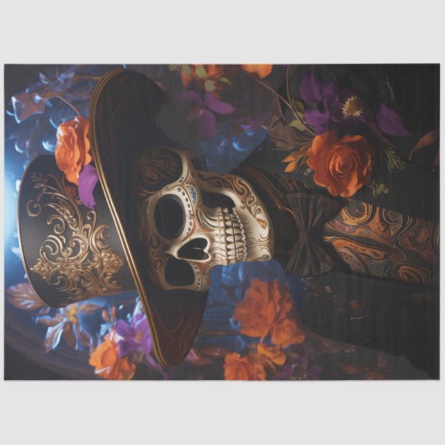 Papier Mousseline Découpage adoré Lord Aurelius Skeleton (Recto)