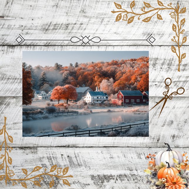 Papier Mousseline Découpage Angleterre automne givre automne automne (Créateur téléchargé)
