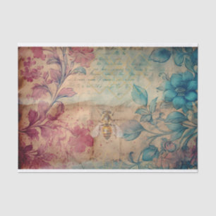 Papier Mousseline Découpage Aquarelle française Vintage