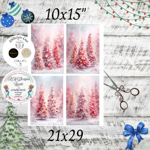 Papier Mousseline Découpage Arbre de Noël 10x15 conceptions de scrap