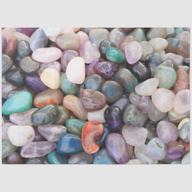 Papier Mousseline Découpage Arrière - plan Gemstones Agate (Recto)