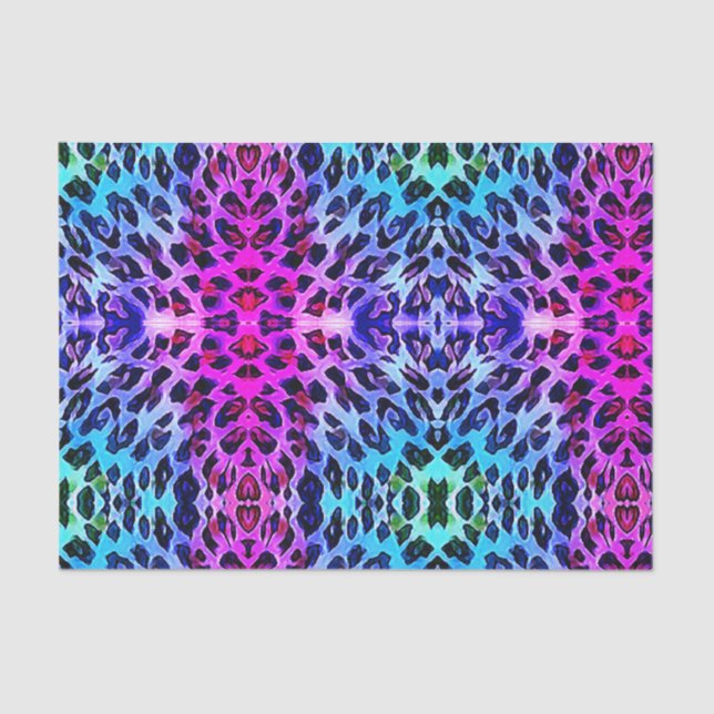 Papier Mousseline Découpage Art Abstrait rose violet (Recto)