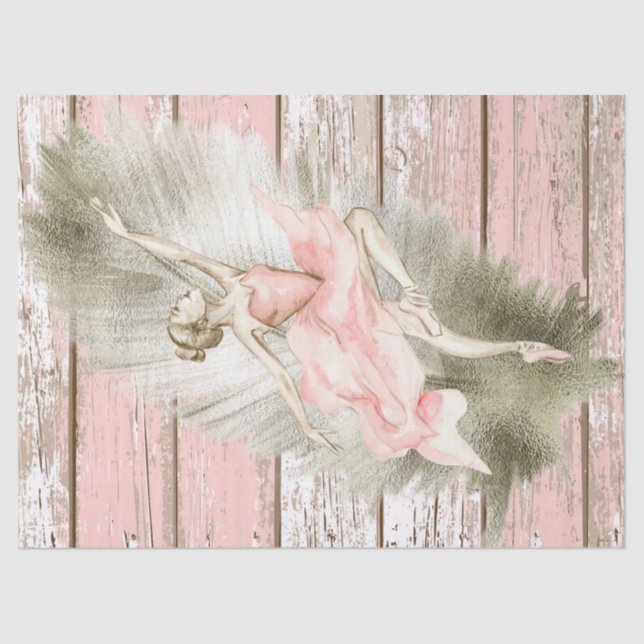 Papier Mousseline Découpage Ballerina Watercolor (Recto)