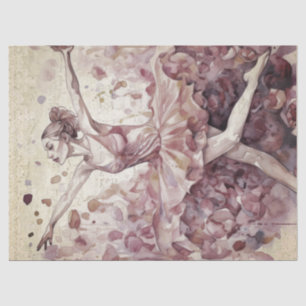 Papier Mousseline Découpage Ballerina Watercolor