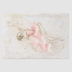 Papier Mousseline Découpage Ballerina Watercolor