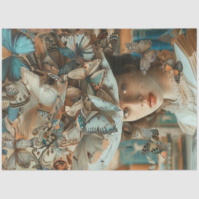 Papier Mousseline Découpage Bibliothécaire Whimsical Enseignant de l (Recto)