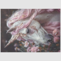 Découpage blanc lunique Unicorne rose Mane