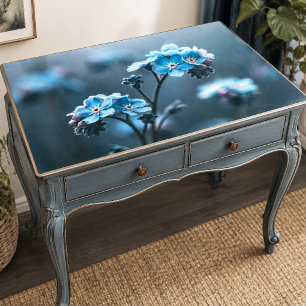 Papier Mousseline Découpage Bleu Poussiéreux Indigo Ne M'Oubliez Pas