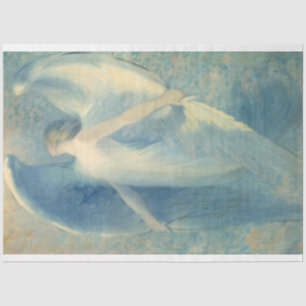 Papier Mousseline Découpage bleu Vintage Angel