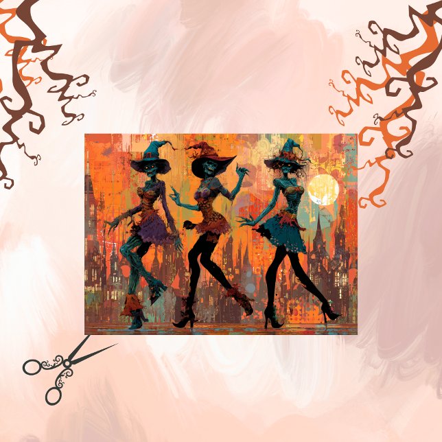 Papier Mousseline Découpage Bonnes sorcières Whimsical Danser (Créateur téléchargé)