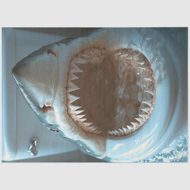 Papier Mousseline Découpage Bouche ouverte Plat de toilettes pour re (Recto)