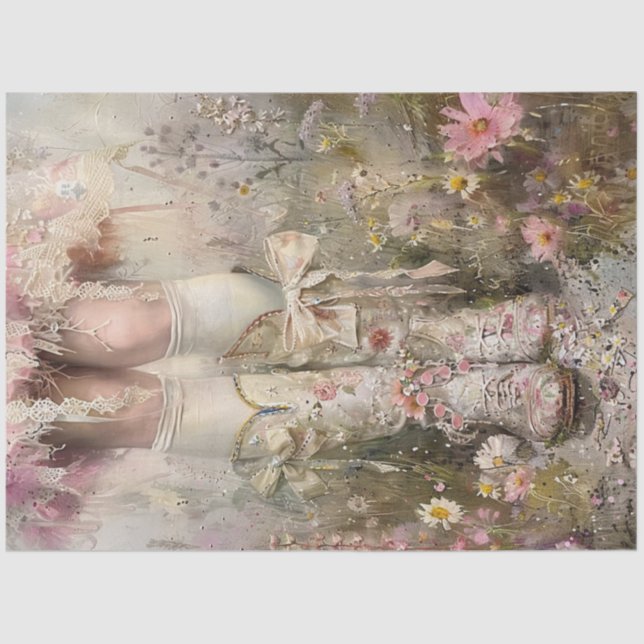 Papier Mousseline Découpage Bouteilles et fleurs colorées à la broch (Recto)