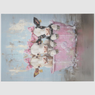 Papier Mousseline Découpage Calanques Highland Bain à bulles roses