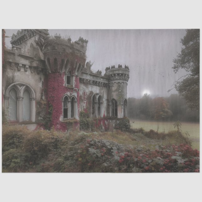Papier Mousseline Decoupage Castle OF The Whispering Ivy In Ireland (Recto)