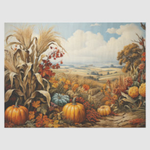 Papier Mousseline Découpage Citrouille automne de la ferme