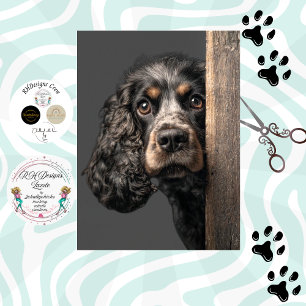 Papier Mousseline Decoupage Cocker Spaniel noir marron Sadie